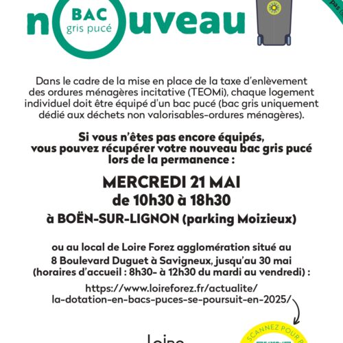Ordures ménagères – nouveau bac gris
