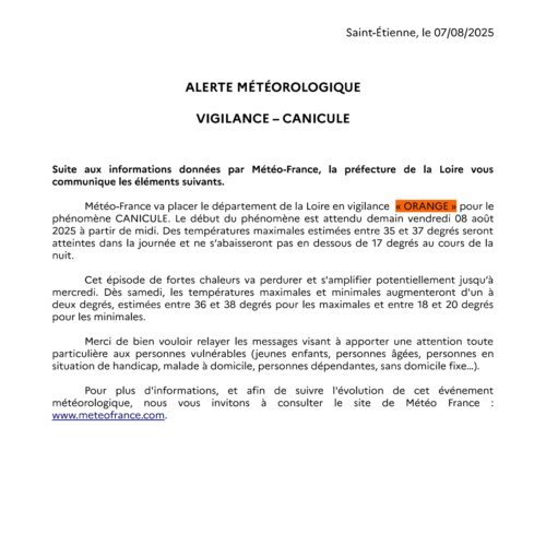 CANICULE ALERTE