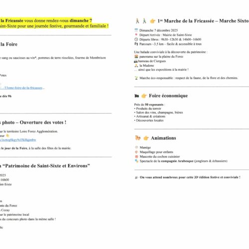 infos sur la Foire de la Fricassée